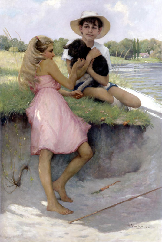  Allan R. Banks, Children with Lop-eared Rabbit